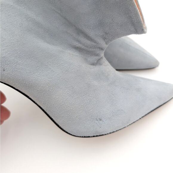 Beautiisoles by Robyn Shreiber Alicia Suede Heel Boots Blue Size US6.5 EU37 - Picture 15 of 16